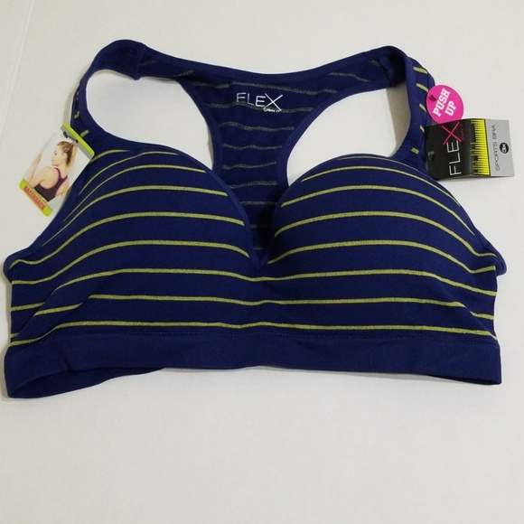 flex own it Other - Flex Plus sz 3XL Blue Racerback PuchUp Bra 3XL NWT